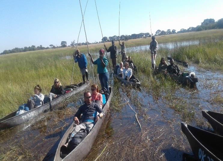 Traditional mokoro in the Okavango Delta